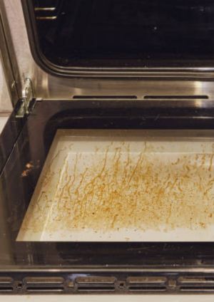 oven clean before